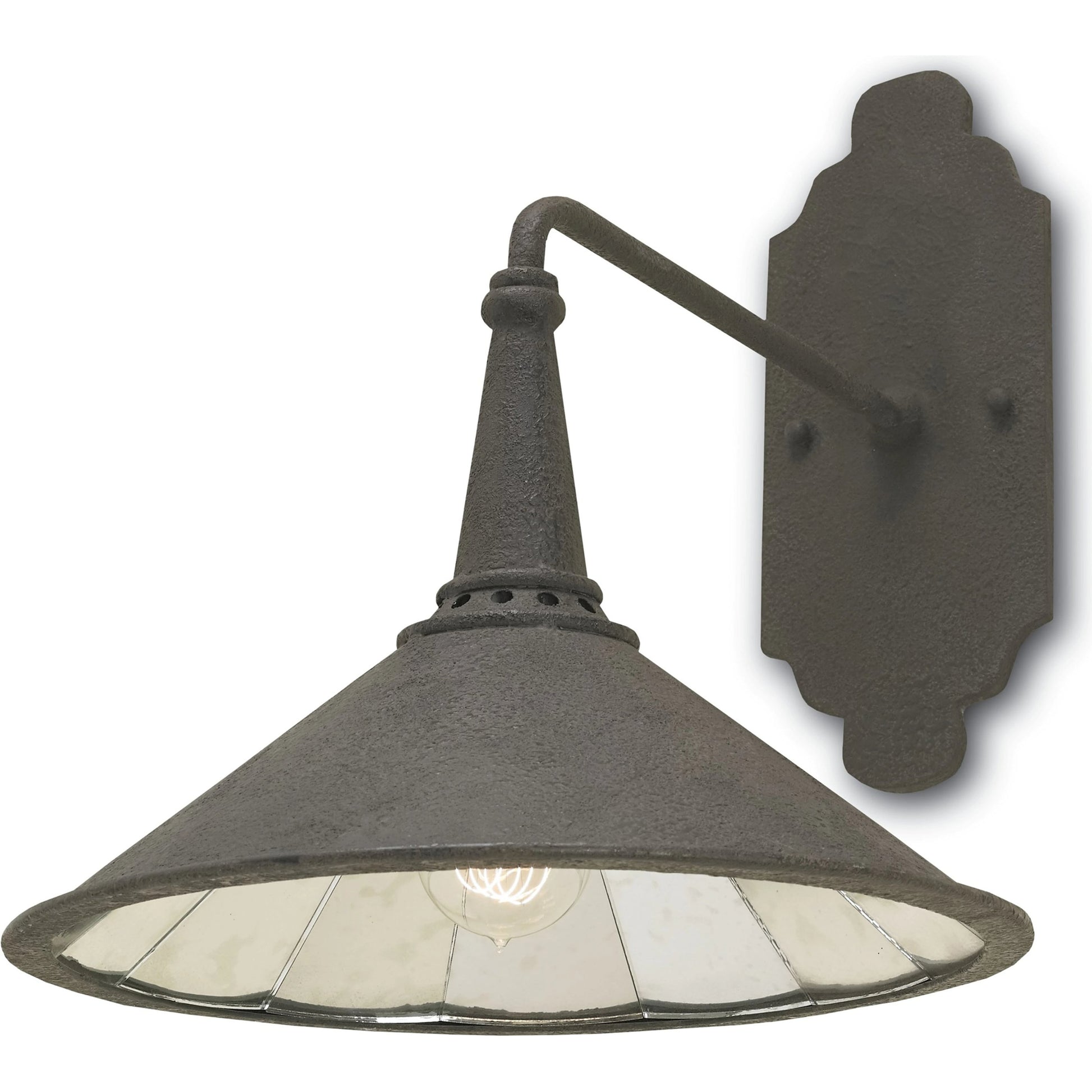 Manuscript Wall Sconce by Currey and Company in jerry pair black. Made from unique in a transitional style.