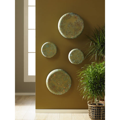 Button Wall Art by Phillips Collection in chartreuse and lichen. Made from fiberglass in a modern style.