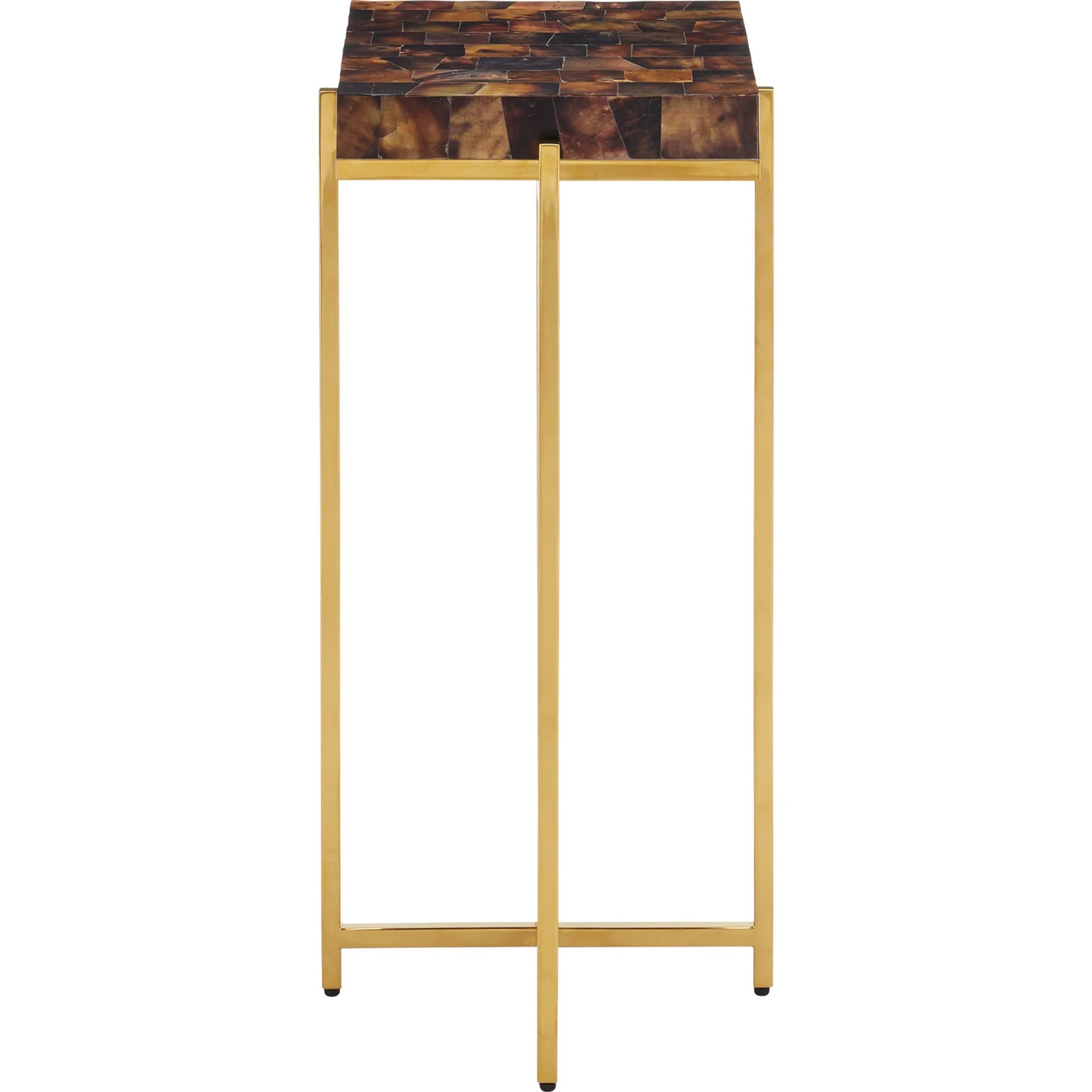 003 SI-2386993 | Additional Silo | Casey Brown Accent Table by Currey and Company in natural, brass. Made from pen shell, stainless steel, engineered wood in a eclectic & global style.