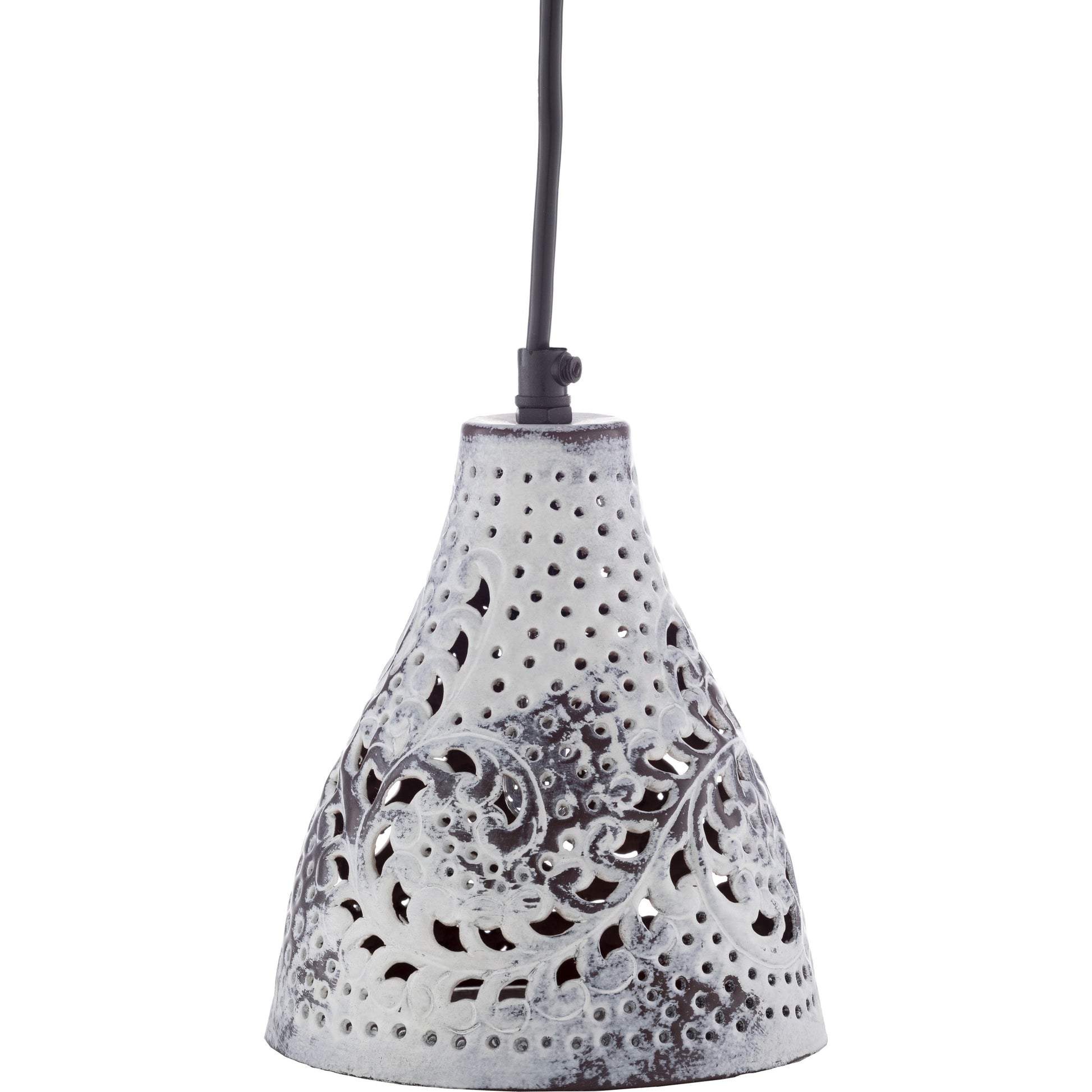 Aleena Ceiling Light - 24599 by Surya in white, black, metallic copper and white, grey. Made from metal in a cottage & farmhouse style.
