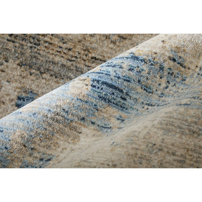 Sonora SNR39UBF Rug by Feizy in taupe, ivory, blue. Made from polypropylene, polyester, viscose in a unique style.