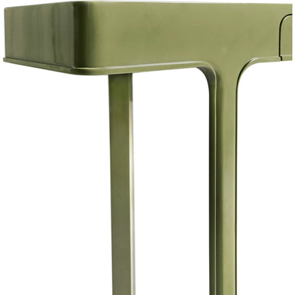 Polly Avo Rectangular Console Table by Jonathan Charles in dor green lacquer. Made from beech in a eclectic & global style.