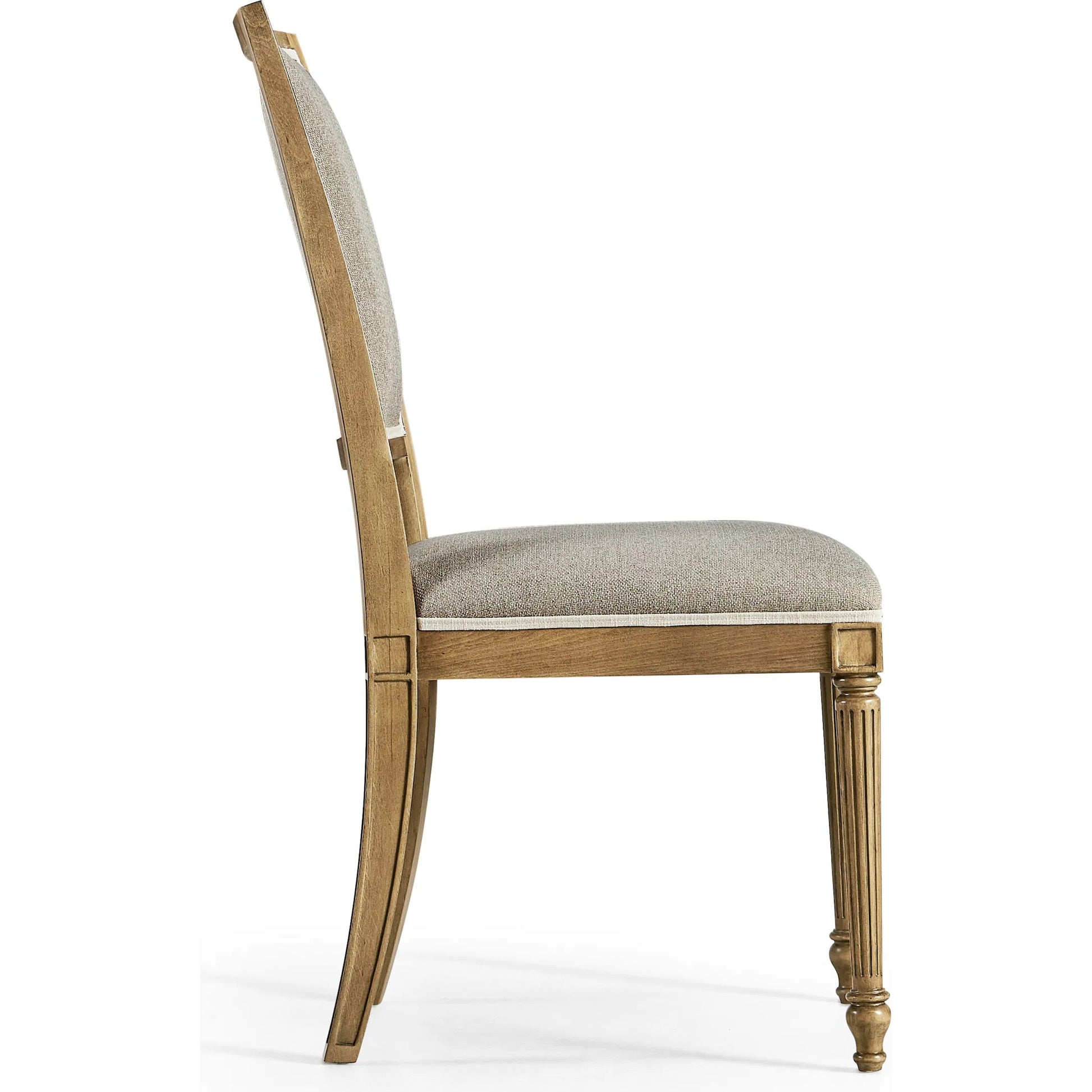 Timeless Flare Uph. Side Chair by Jonathan Charles. Made from beech wood, foam, fabric in a modern style.