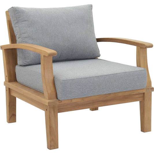 Andover Teak Armchair by Evans & Londeen. Made from teak wood, cushion density is 24kg, m3 in a modern style.