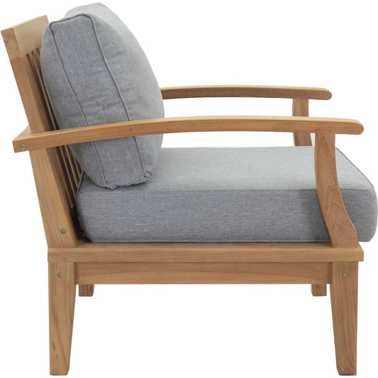 Andover Teak Armchair by Evans & Londeen. Made from teak wood, cushion density is 24kg, m3 in a modern style.