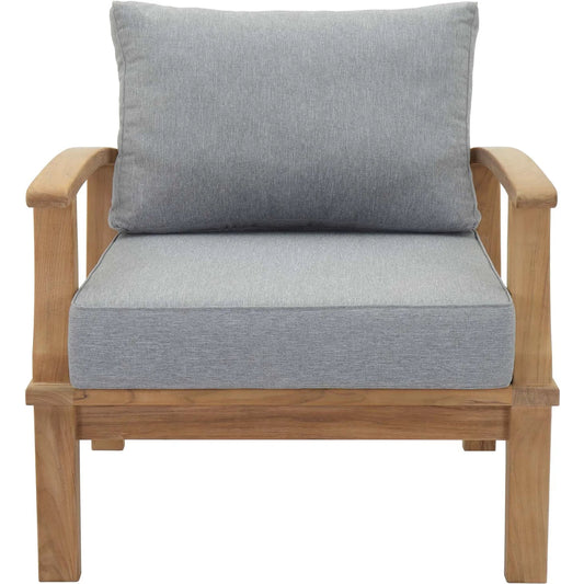 Andover Teak Armchair by Evans & Londeen. Made from teak wood, cushion density is 24kg, m3 in a modern style.