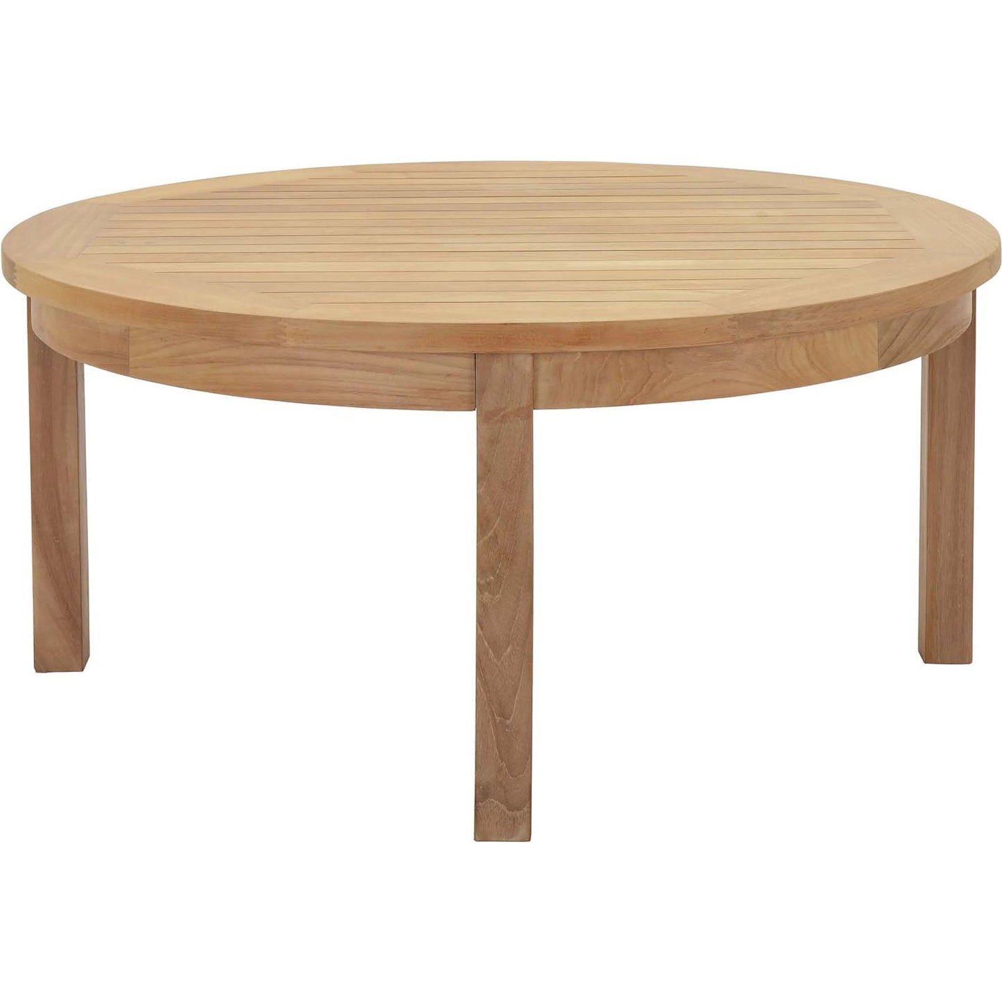 005 S-293774 | Additional Silo | Andover Teak Round Coffee Table by Evans & Londeen in natural. Made from teak wood, cushion density is 24kg, m3 in a modern style.