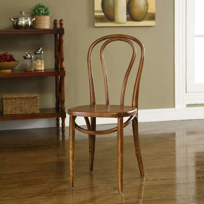 Portland Dining Side Chair by Evans & Londeen. Made from chinese toon, plywood, rattan in a traditional style.