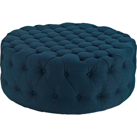Nevaeh Upholstered Fabric Ottoman by Evans & Londeen. Made from plywood, foam, fabric, yuhua fabric, seat cushion: 22kg, m3 density foam, back cushion:18kg, m3 density foam. 5pcs black plastic legs, solid wood in a modern styl