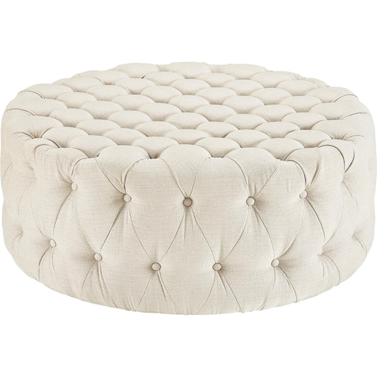 Nevaeh Upholstered Fabric Ottoman by Evans & Londeen. Made from plywood, foam, fabric, yuhua fabric, seat cushion: 22kg, m3 density foam, back cushion:18kg, m3 density foam. 5pcs black plastic legs, solid wood in a modern styl