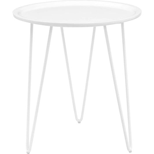 Paddock Side Table by Evans & Londeen. Made from 10mmt matte painted mdf top, powder coated steel legs with 4pcs pe foot pad. kd construction in a modern style.