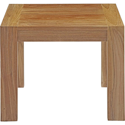 Natalia Wood Side Table by Evans & Londeen in natural. Made from teak solid wood kd structure in a modern style.