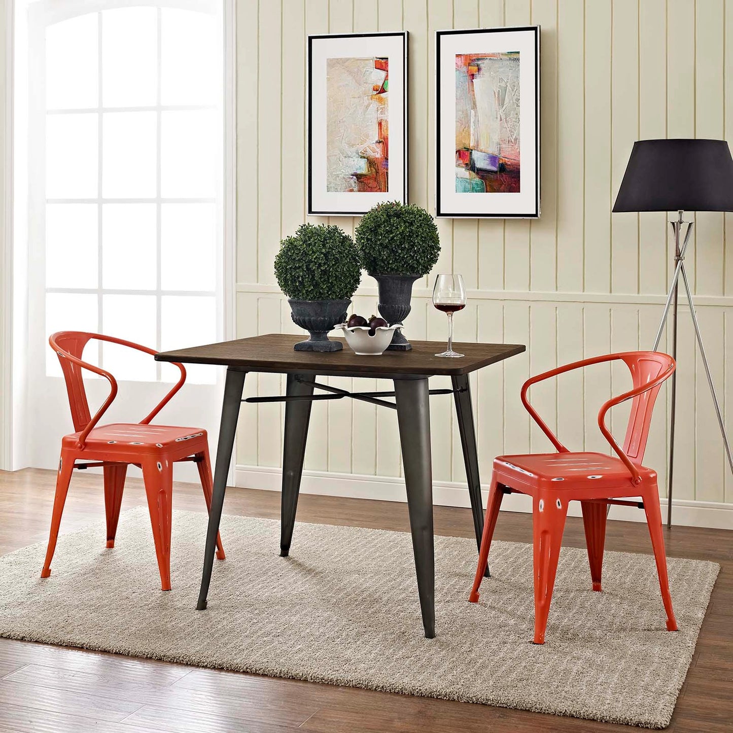 005 SI-2135420 | Lifestyle | Galton Dining Chair (Set of 2) by Evans & Londeen in red. Made from unique in a modern style.