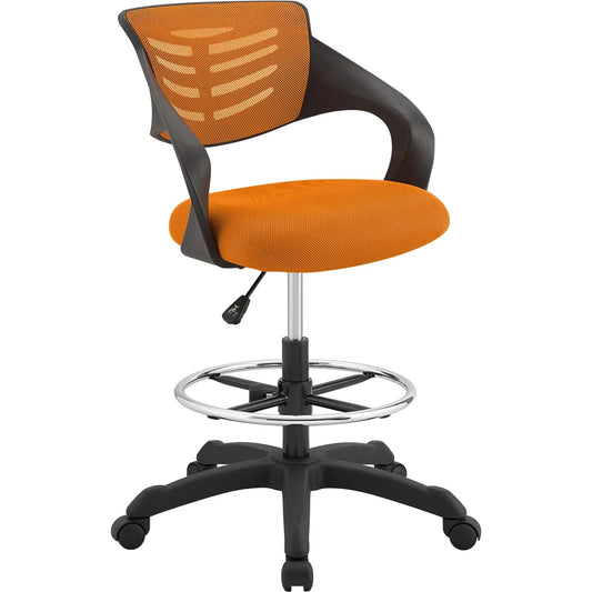 Aberdeen Mesh Drafting Chair by Evans & Londeen. Made from backrest is polypropylene frame with mesh fabric, seat cushion: thick mesh fabric, bentwood, m3 density foam, pp castors: dia 2.5in, 8in height adjustable powder coate