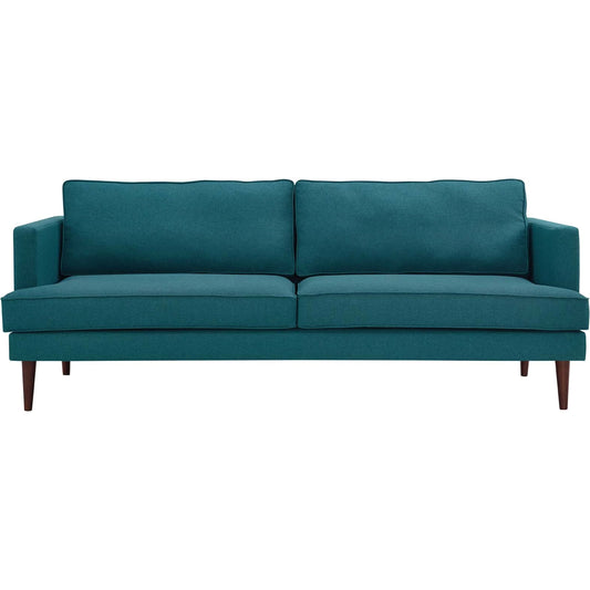 001 S-341098 | Primary Silo | Bentley Sofa by Evans & Londeen in teal. Made from m3 density foam, doll cotton, 100% polyester, leg: rubber wooden, solid wood, serpentine spring, plastic foot pad, chai weight capacity: 600 kgs. in a modern style.