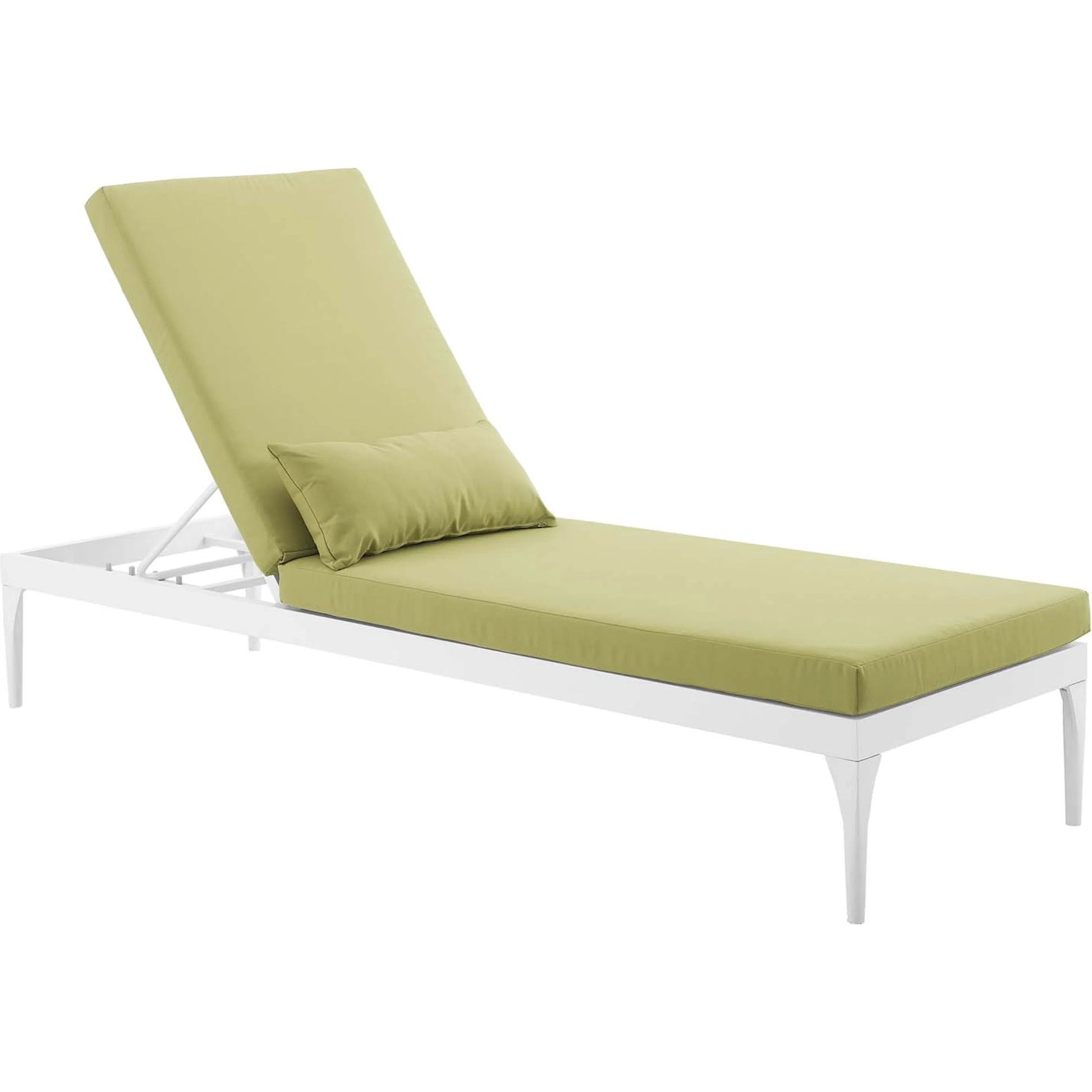 Crockett Cushion Chaise Lounge Chair by Evans & Londeen. Made from foam 3in thick, grey-weimas#7101-20, charcoal-solution dye#mw003, navy-weimas#7101-76, peridot-weimas#5201-82, turquoise-weimas#1451-13, aluminum frame, kd structure fo