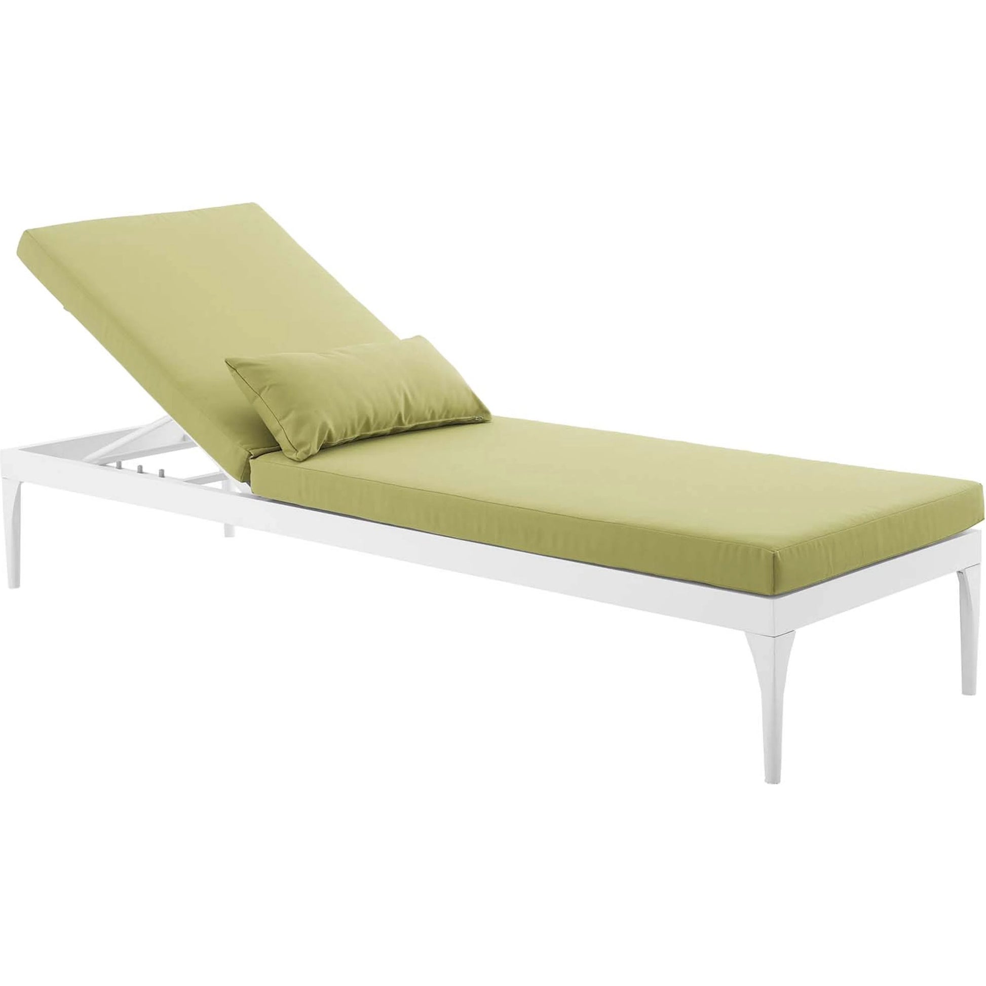Crockett Cushion Chaise Lounge Chair by Evans & Londeen. Made from foam 3in thick, grey-weimas#7101-20, charcoal-solution dye#mw003, navy-weimas#7101-76, peridot-weimas#5201-82, turquoise-weimas#1451-13, aluminum frame, kd structure fo