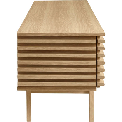 Rennell 71" TV Stand by Evans & Londeen. Made from foam pad, metal bar, pen duplo, cover, key l4 in a modern style.