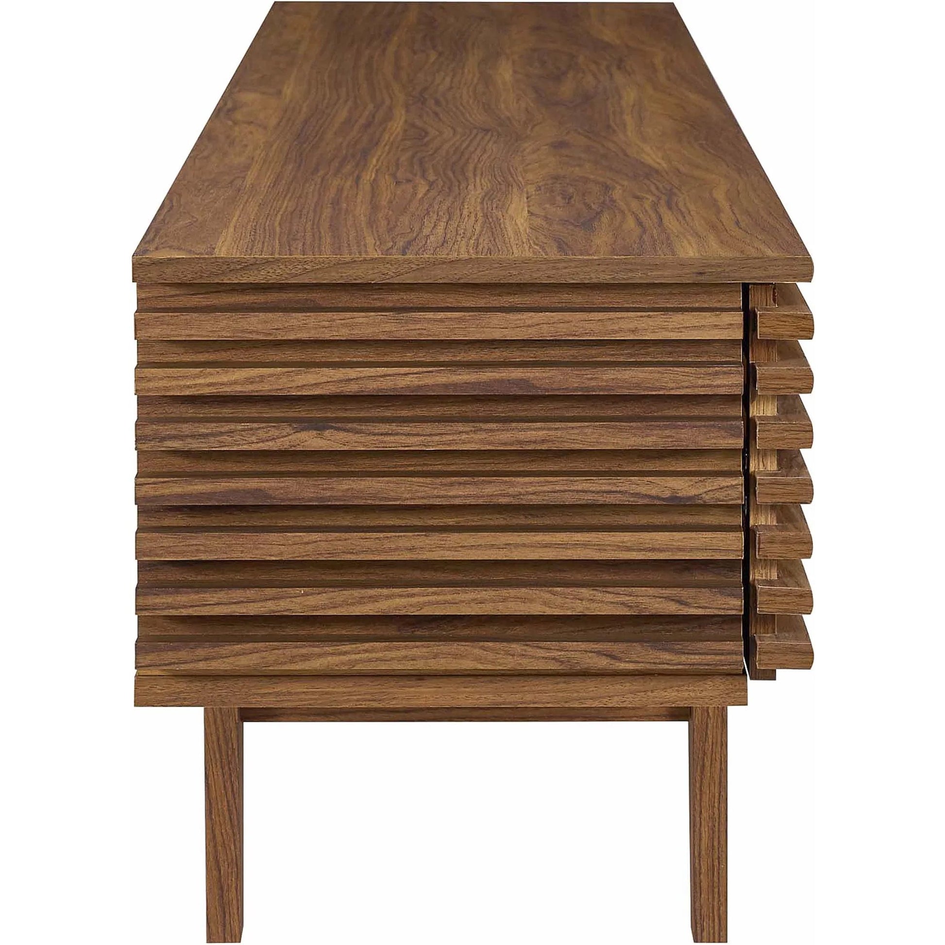 Rennell 71" TV Stand by Evans & Londeen. Made from foam pad, metal bar, pen duplo, cover, key l4 in a modern style.