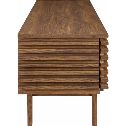 Rennell 71" TV Stand by Evans & Londeen. Made from foam pad, metal bar, pen duplo, cover, key l4 in a modern style.