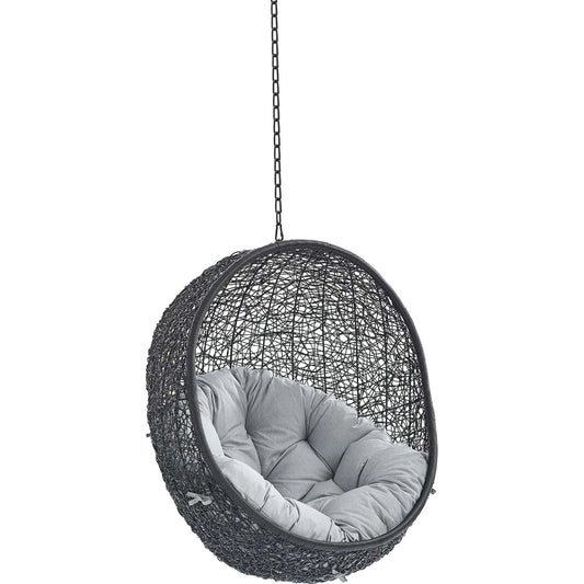 Lucas Sunbrella Swing Lounge Chair by Evans & Londeen. Made from powder coated steel frame in a coastal style.