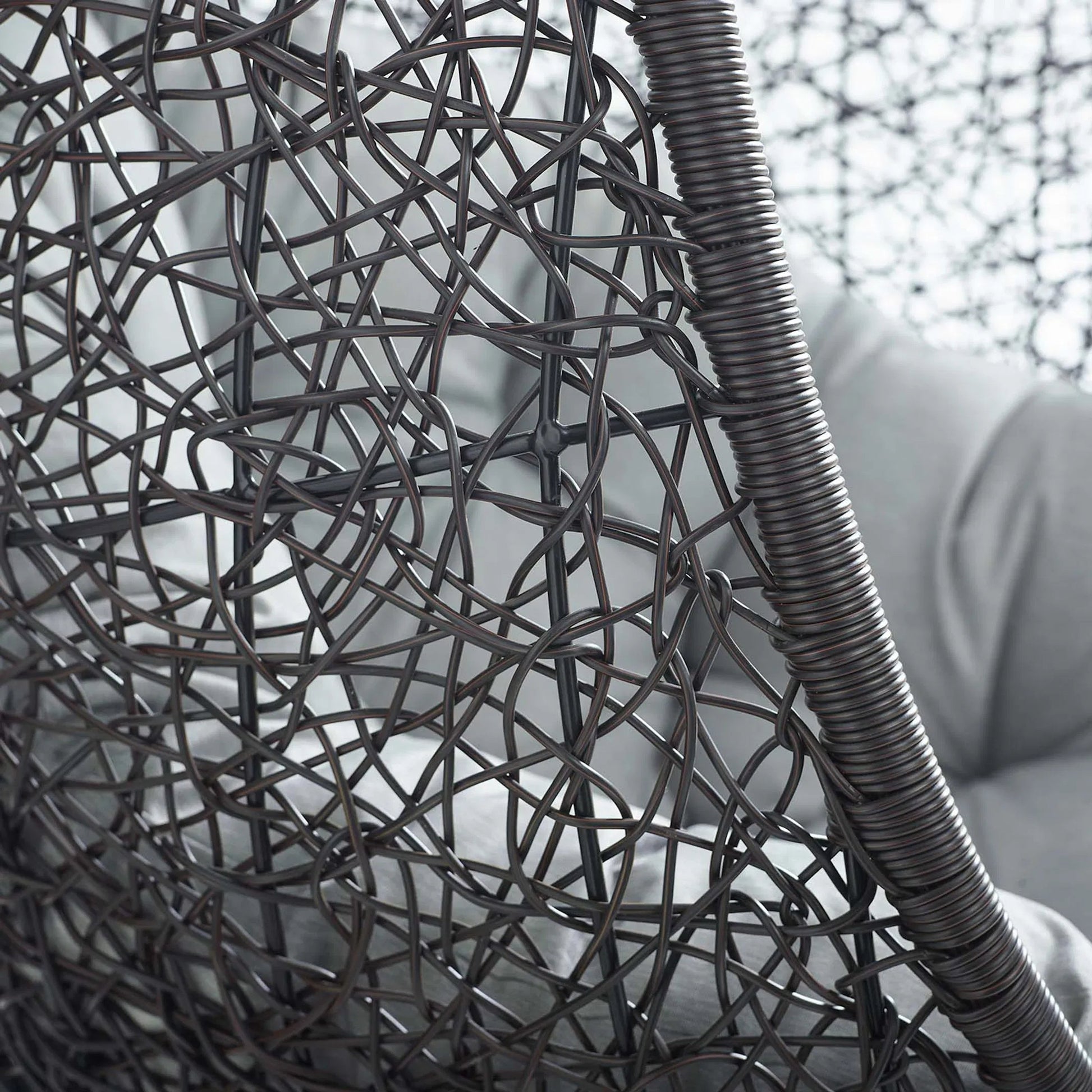 Lucas Sunbrella® Swing Lounge Chair Without Stand by Evans & Londeen. Made from powder coated steel frame in a coastal style.