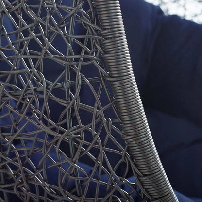 Lucas Sunbrella® Swing Lounge Chair Without Stand by Evans & Londeen. Made from powder coated steel frame in a coastal style.