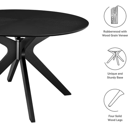Paw 47" Round Wood Dining Table by Evans & Londeen. Made from unique in a modern style.