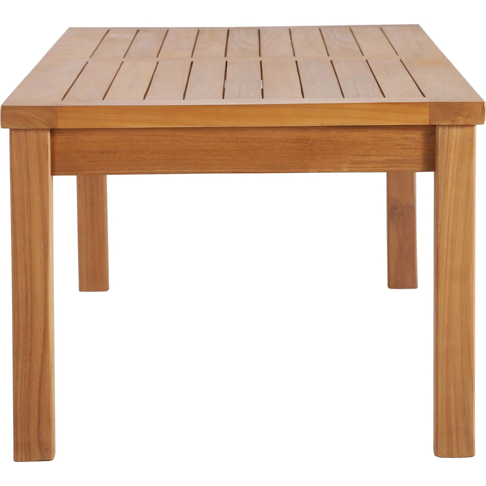 Natalia Teak Wood Coffee Table by Evans & Londeen in natural. Made from unique in a coastal style.