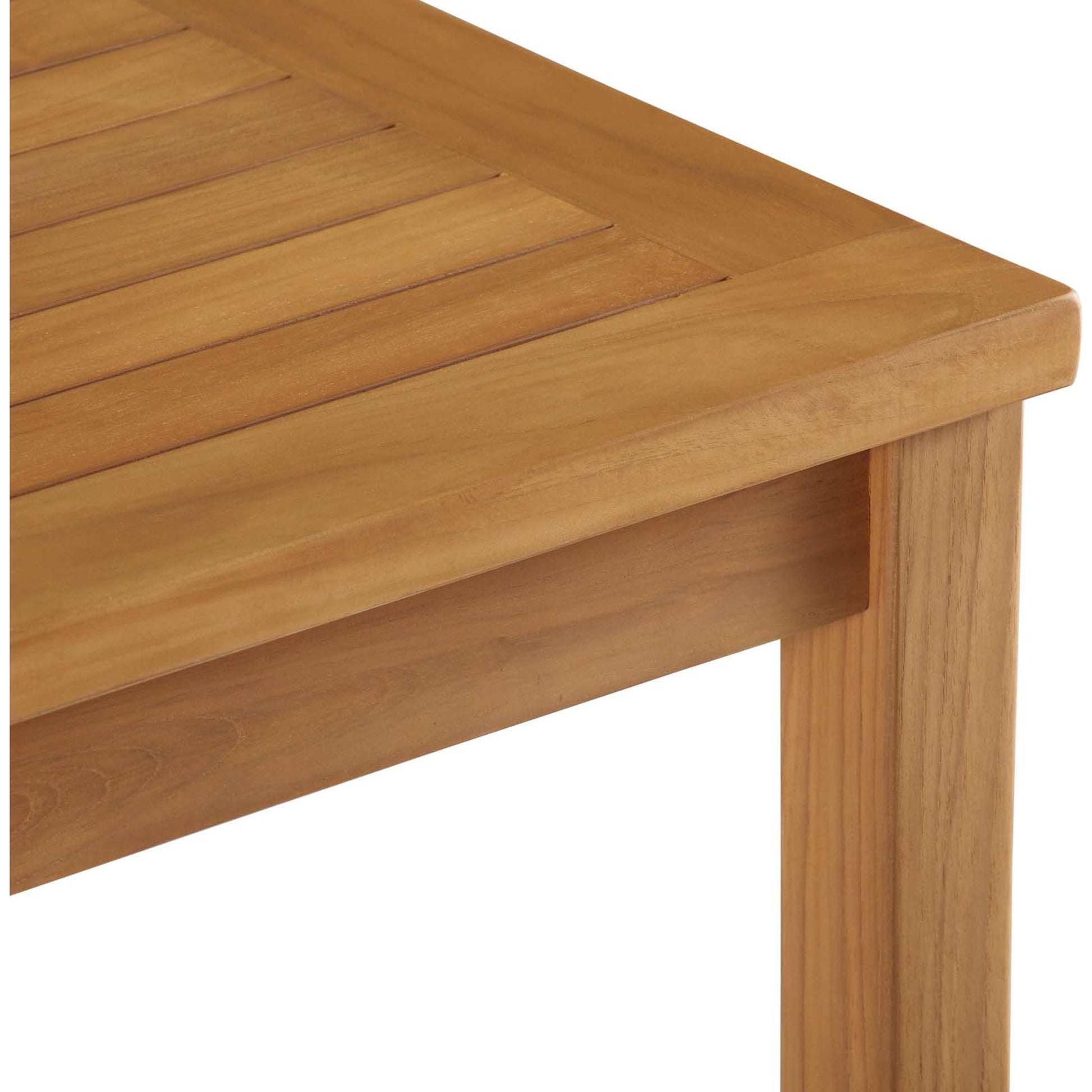Natalia Teak Wood Coffee Table by Evans & Londeen in natural. Made from unique in a coastal style.