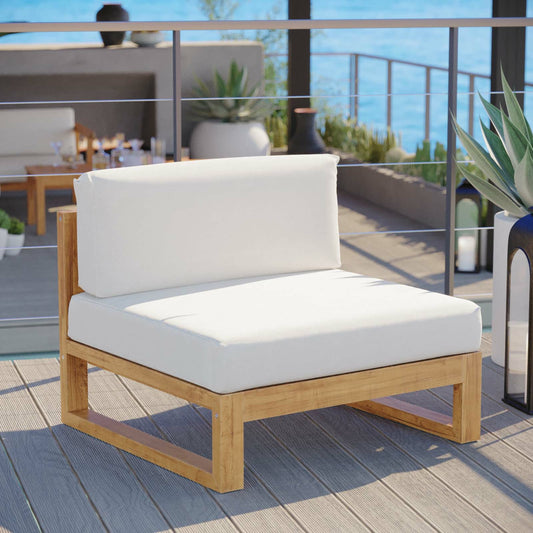 Natalia Armless Chair by Evans & Londeen in natural white. Made from unique in a coastal style.