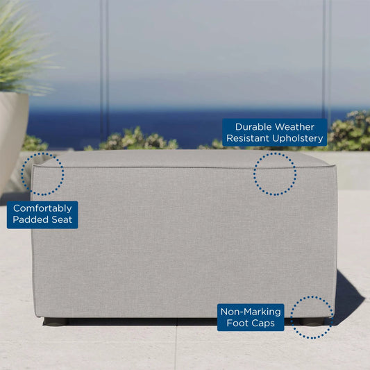Foote Sectional Sofa Ottoman by Evans & Londeen. Made from foam density 28kg, m3, french piping 10mm, aluminum tube 20*20*1.2mm，φ16*1.2mm in a modern style.