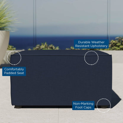 Foote Sectional Sofa Ottoman by Evans & Londeen. Made from foam density 28kg, m3, french piping 10mm, aluminum tube 20*20*1.2mm，φ16*1.2mm in a modern style.