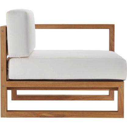 Natalia 3-Piece Teak Wood Sectional Sofa Set by Evans & Londeen in natural white. Made from unique in a modern style.