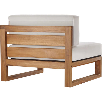 Natalia 3-Piece Teak Wood Sectional Sofa Set by Evans & Londeen in natural white. Made from unique in a modern style.