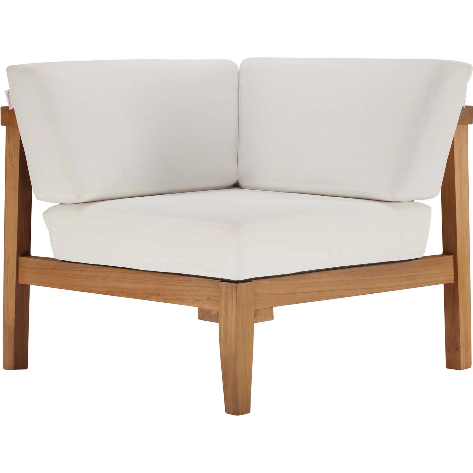 Ellie 3-Piece Teak Wood Sectional Sofa Set by Evans & Londeen in natural white. Made from fabric cartenza 130, foam density 22 in a modern style.