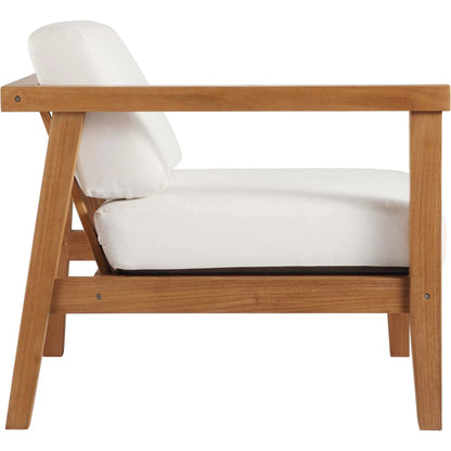 Ellie 3-Piece Teak Wood Sectional Sofa Set by Evans & Londeen in natural white. Made from fabric cartenza 130, foam density 22 in a modern style.