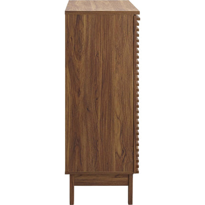 Rennell Bar Cabinet by Evans & Londeen in walnut. Made from solidwood, mdf, polypropylene in a modern style.