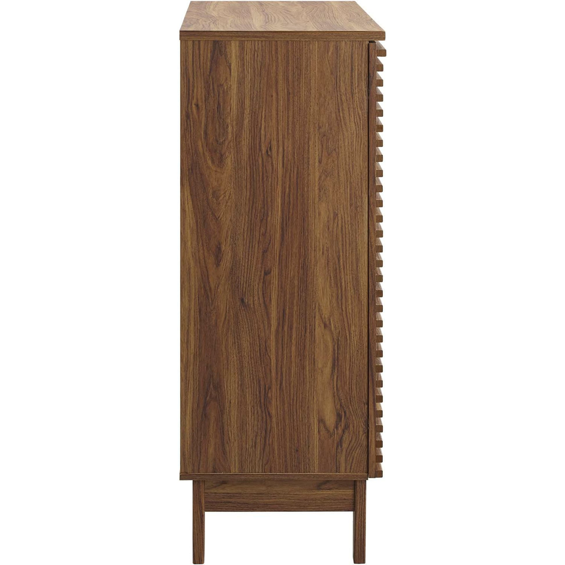 Rennell Bar Cabinet by Evans & Londeen in walnut. Made from solidwood, mdf, polypropylene in a modern style.