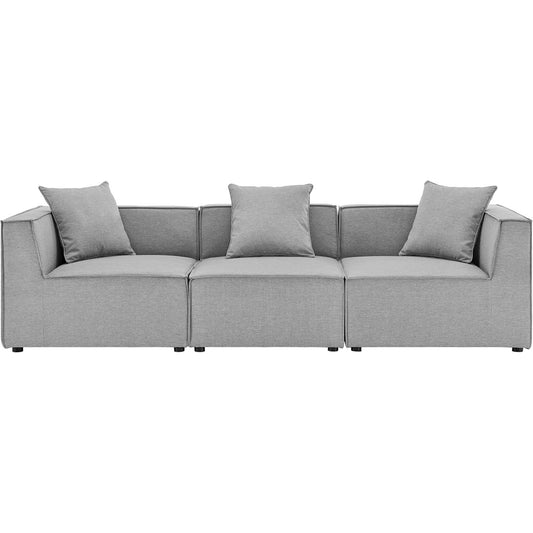 Foote 3-Piece Sectional Sofa by Evans & Londeen. Made from foam density 28kg, m3, back cushion is filling with doll cotton, aluminum tube in a modern style.