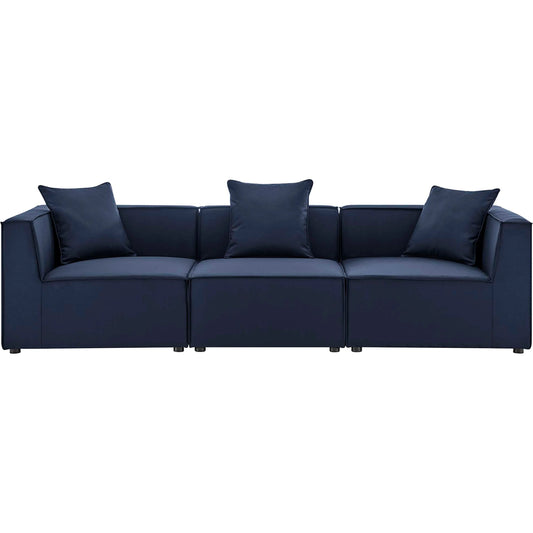 Foote 3-Piece Sectional Sofa by Evans & Londeen. Made from foam density 28kg, m3, back cushion is filling with doll cotton, aluminum tube in a modern style.