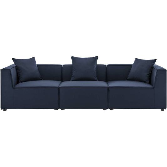 Foote 3-Piece Sectional Sofa by Evans & Londeen. Made from foam density 28kg, m3, back cushion is filling with doll cotton, aluminum tube in a modern style.