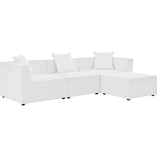 Foote 4-Piece Sectional Sofa by Evans & Londeen. Made from foam density 28kg, m3, back cushion is filling with doll cotton, aluminum tube in a modern style.