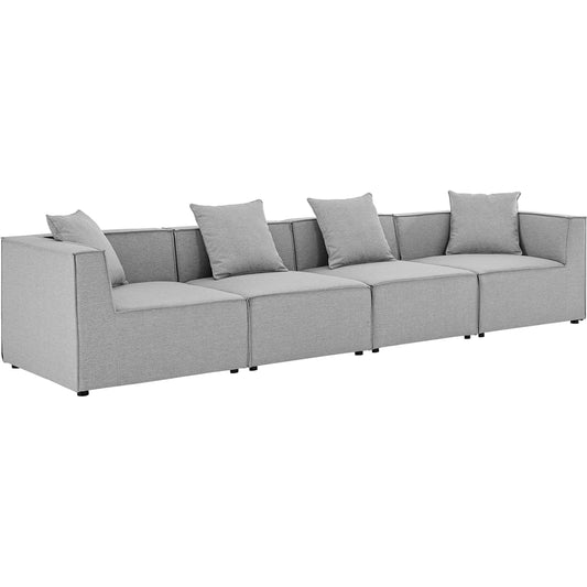 Foote 4-Piece Sectional Sofa by Evans & Londeen. Made from foam density 28kg, m3, back cushion is filling with doll cotton, aluminum tube in a modern style.