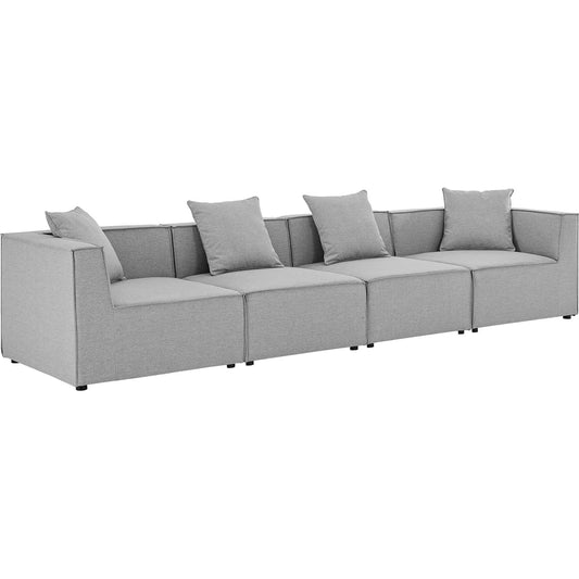Foote 4-Piece Sectional Sofa by Evans & Londeen. Made from foam density 28kg, m3, back cushion is filling with doll cotton, aluminum tube in a modern style.