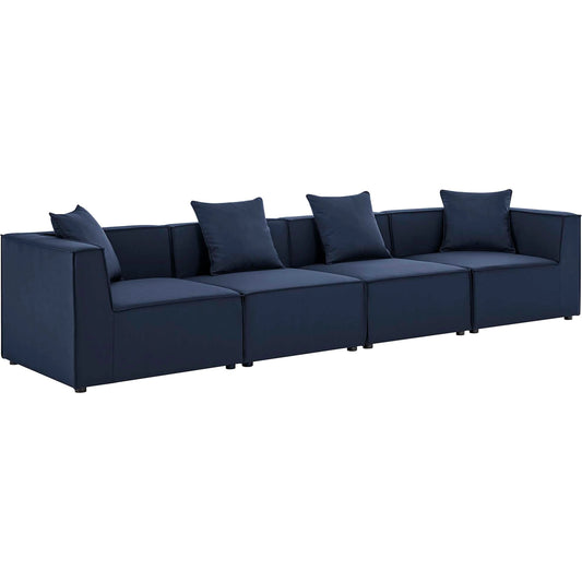 Foote 4-Piece Sectional Sofa by Evans & Londeen. Made from foam density 28kg, m3, back cushion is filling with doll cotton, aluminum tube in a modern style.