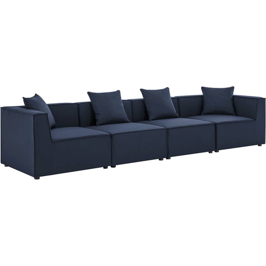 Foote 4-Piece Sectional Sofa by Evans & Londeen. Made from foam density 28kg, m3, back cushion is filling with doll cotton, aluminum tube in a modern style.