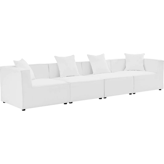 Foote 4-Piece Sectional Sofa by Evans & Londeen. Made from foam density 28kg, m3, back cushion is filling with doll cotton, aluminum tube in a modern style.