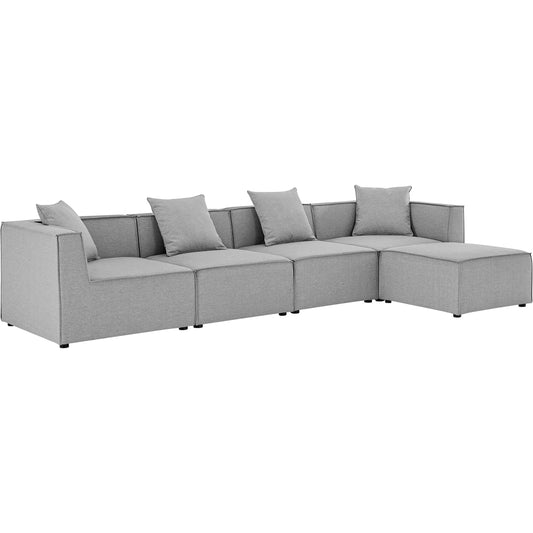 Foote 5-Piece Sectional Sofa by Evans & Londeen. Made from foam density 28kg, m3, back cushion is filling with doll cotton, aluminum tube in a modern style.