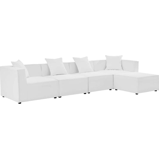 Foote 5-Piece Sectional Sofa by Evans & Londeen. Made from foam density 28kg, m3, back cushion is filling with doll cotton, aluminum tube in a modern style.